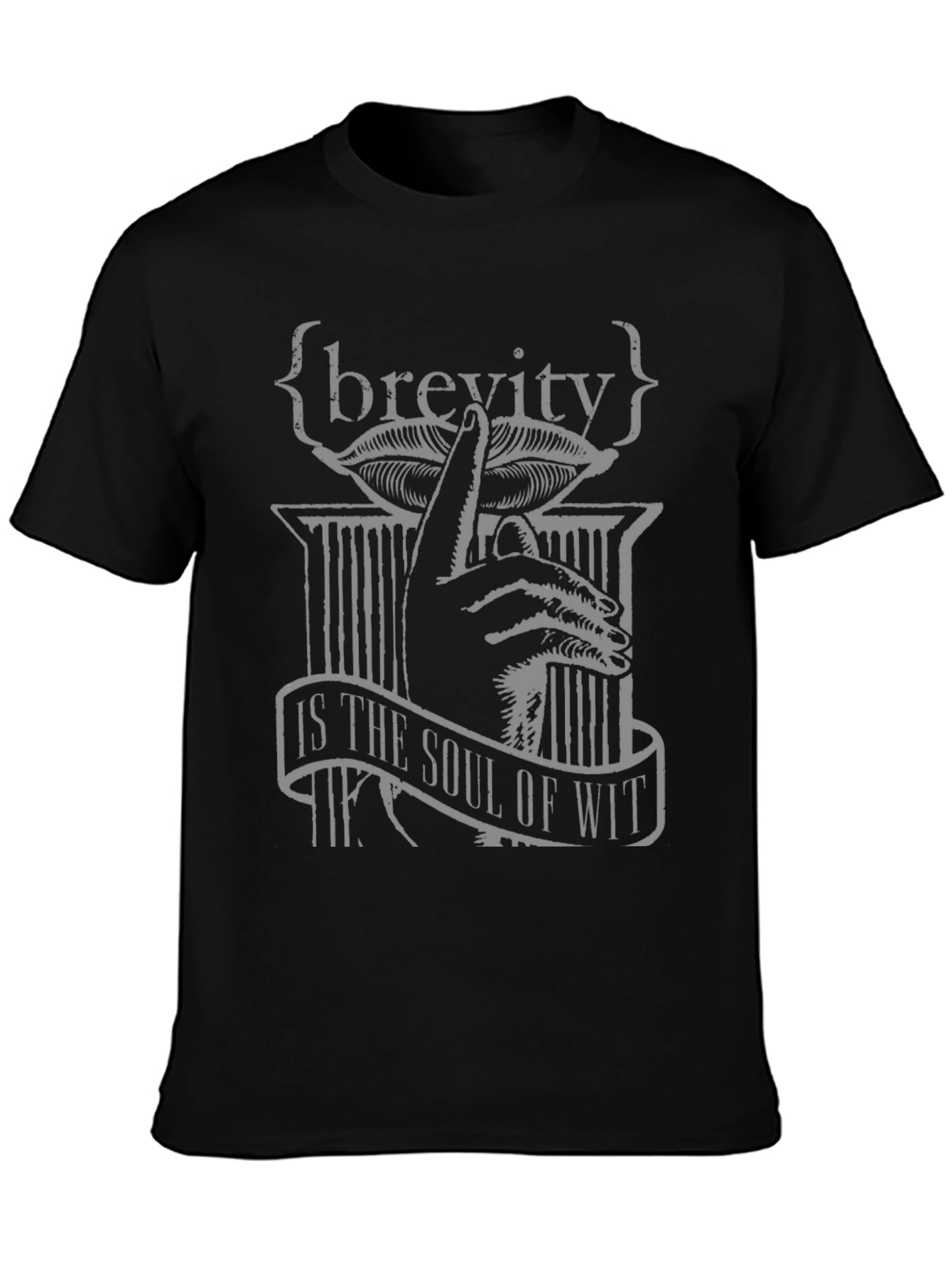 Brevity is the Soul of Wit Graphic Tee - Black