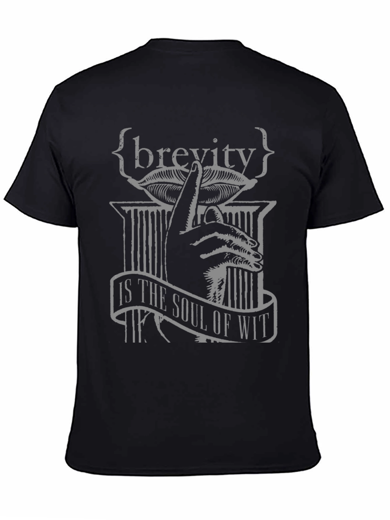 Brevity is the Soul of Wit Graphic Tee - Black