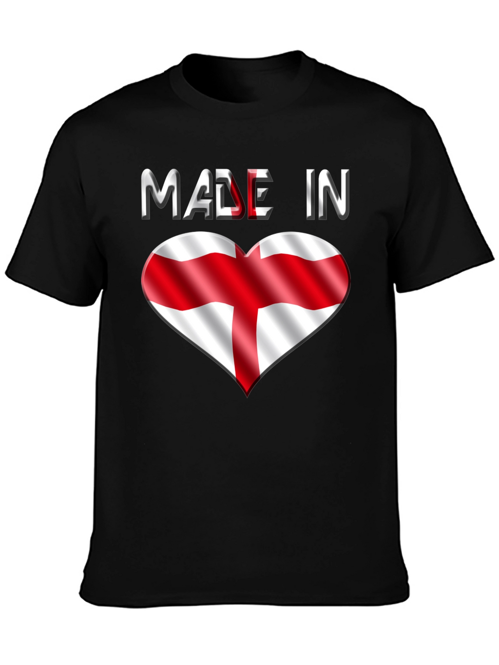 Made in England T-Shirt - Flag Heart