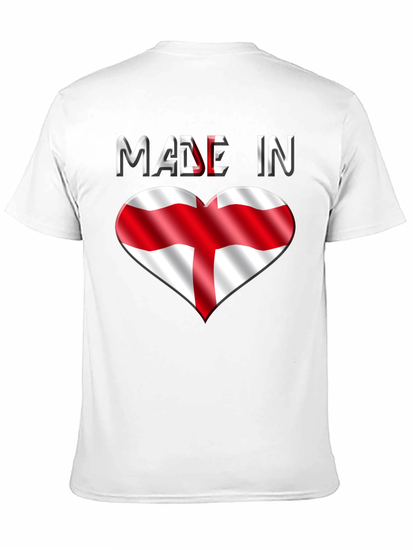 Made in England T-Shirt - Flag Heart