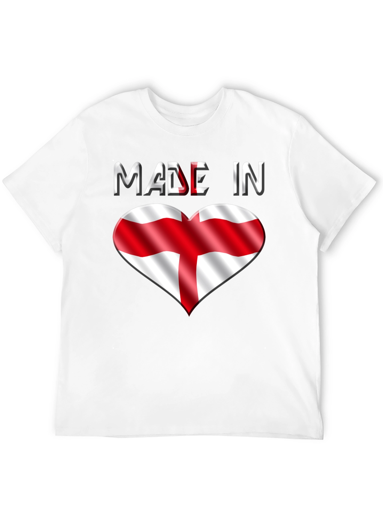 Made in England T-Shirt - Flag Heart