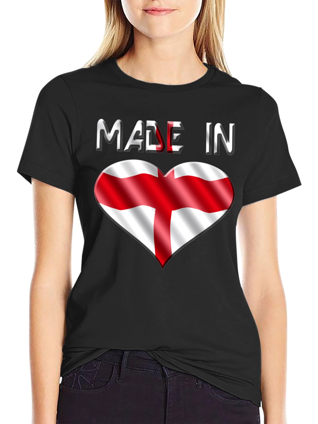 Made in England T-Shirt - Flag Heart