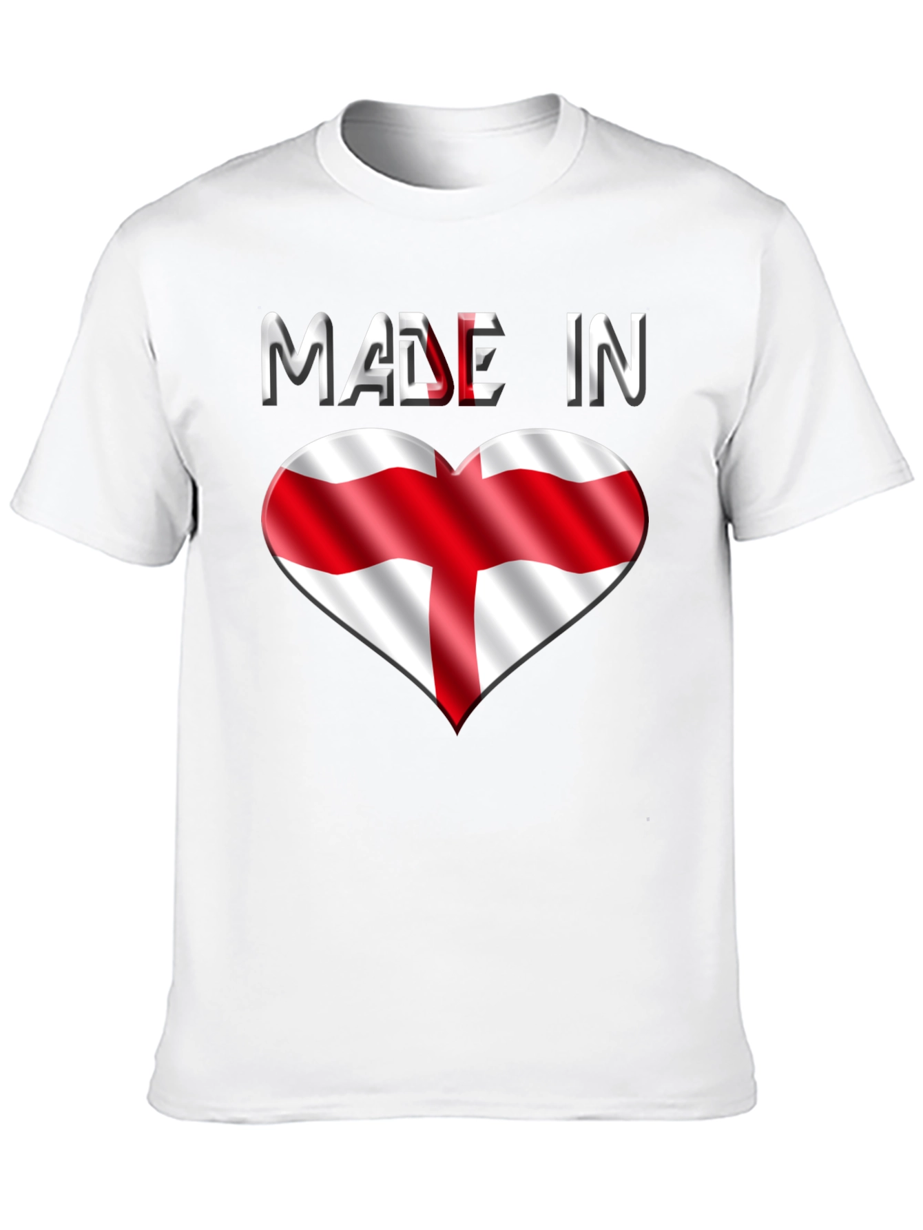 Made in England T-Shirt - Flag Heart