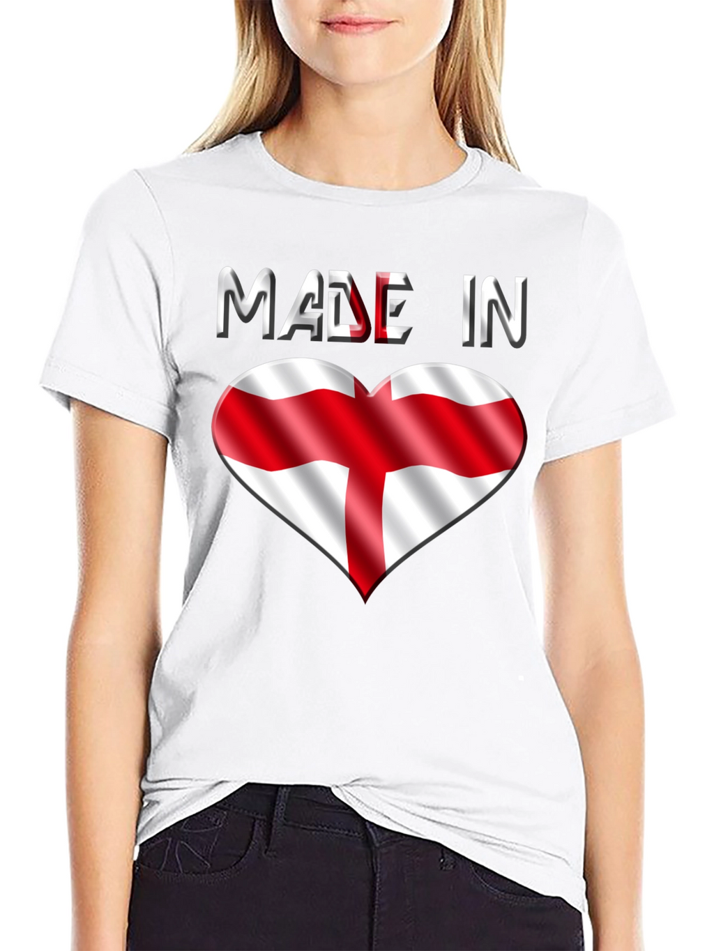 Made in England T-Shirt - Flag Heart
