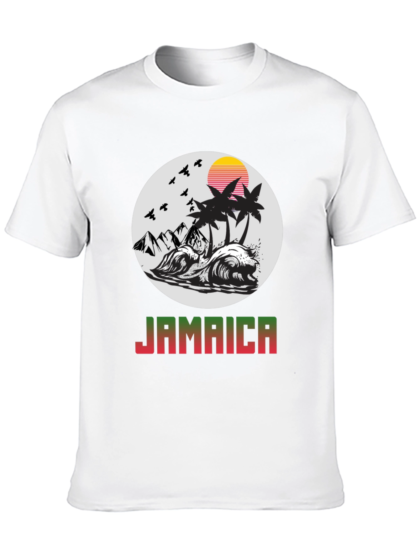 Jamaica Island Graphic Tee - Tropical Paradise T-Shirt