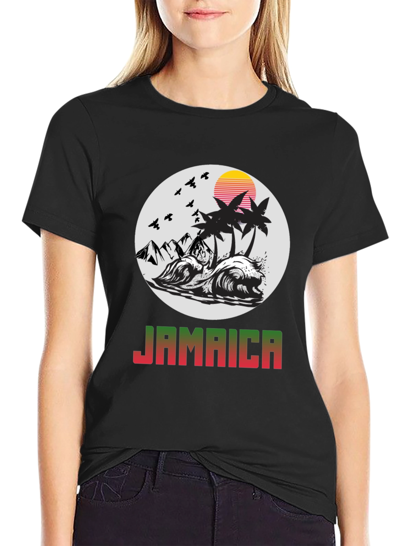 Jamaica Island Graphic Tee - Tropical Paradise T-Shirt
