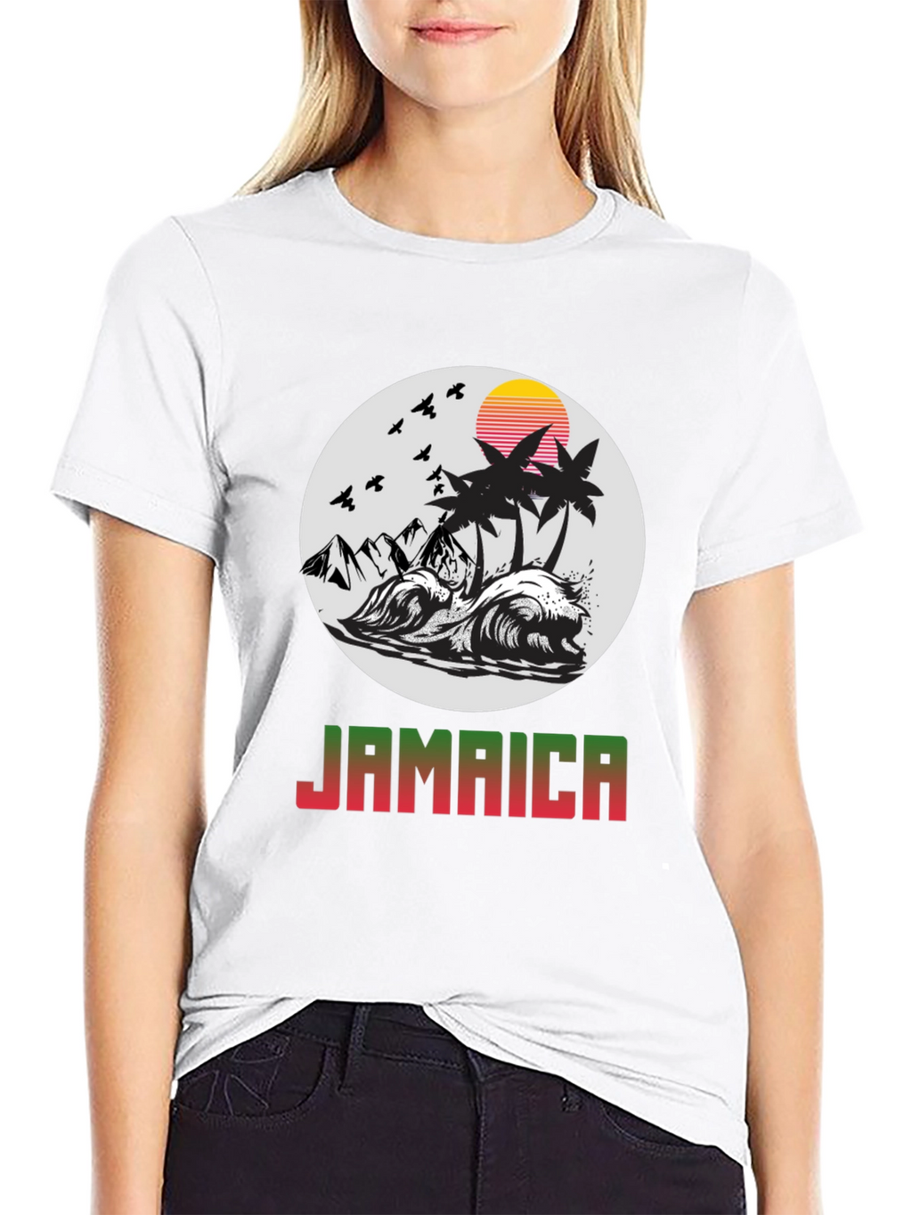 Jamaica Island Graphic Tee - Tropical Paradise T-Shirt
