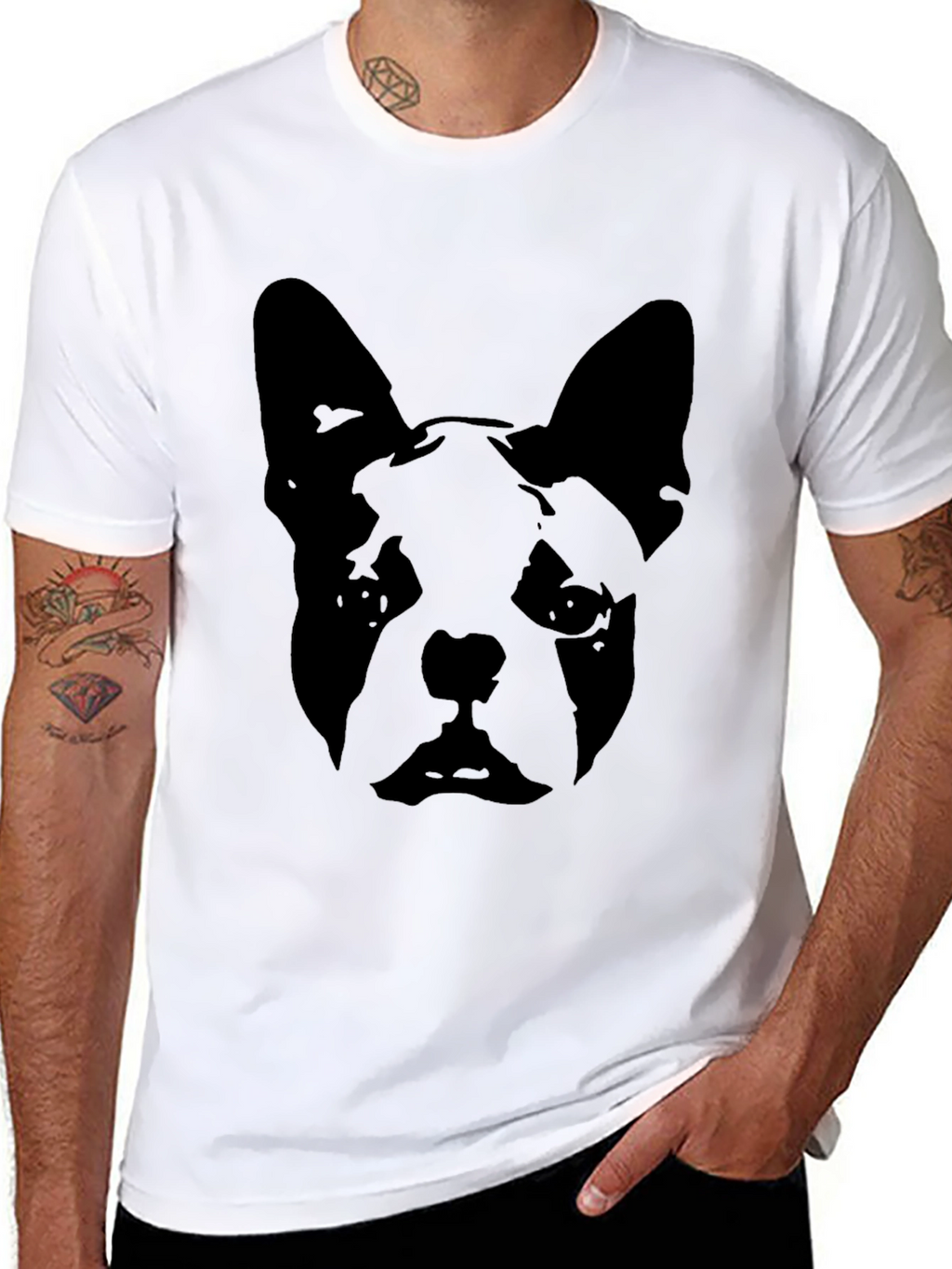 Black Boston Terrier T-Shirt