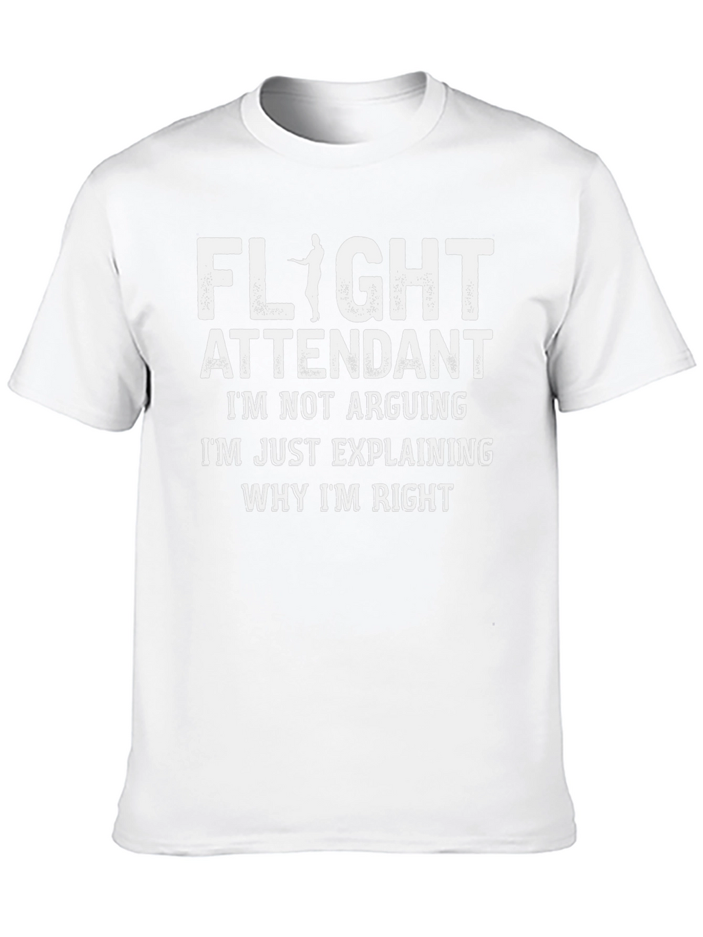 Flight Attendant Explaining Right T-Shirt