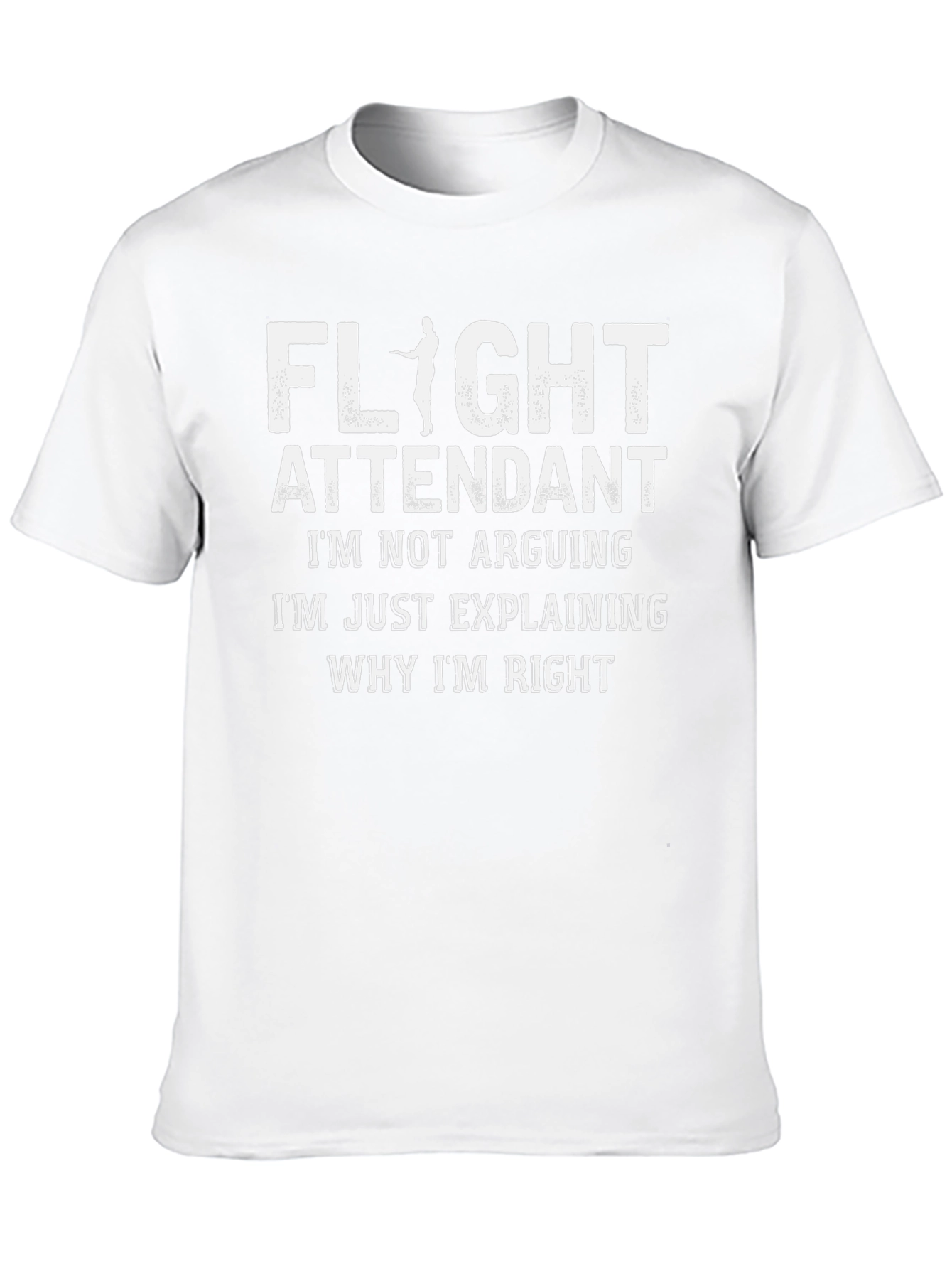 Flight Attendant Explaining Right T-Shirt