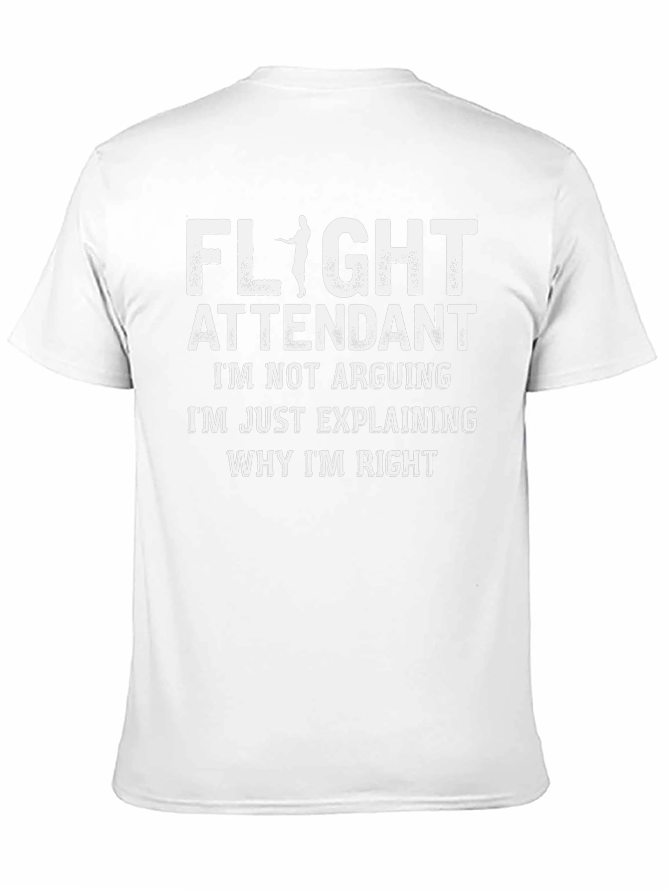 Flight Attendant Explaining Right T-Shirt