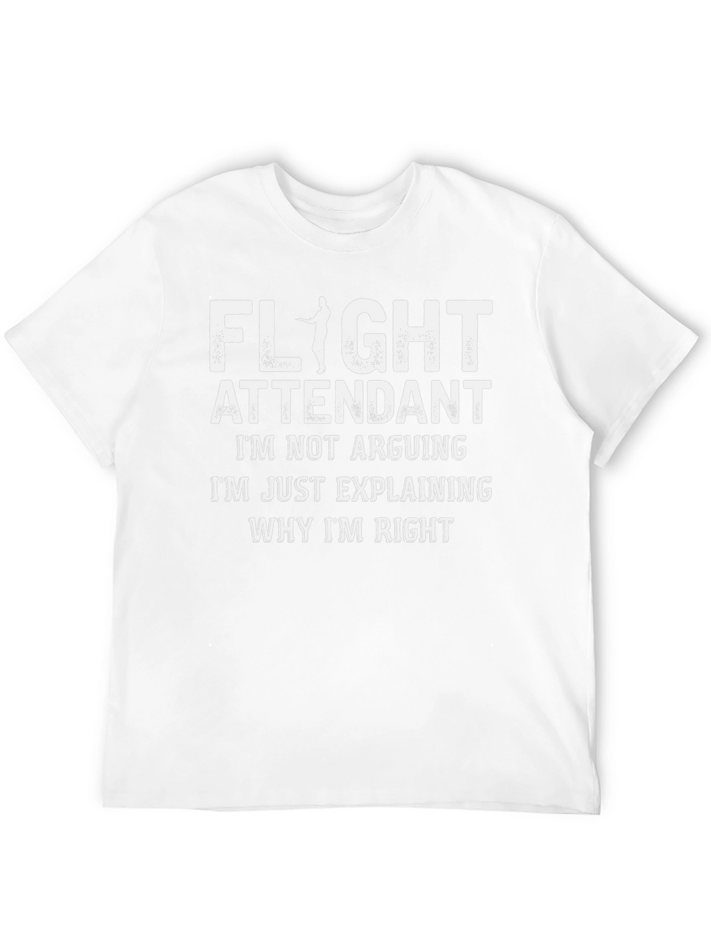 Flight Attendant Explaining Right T-Shirt