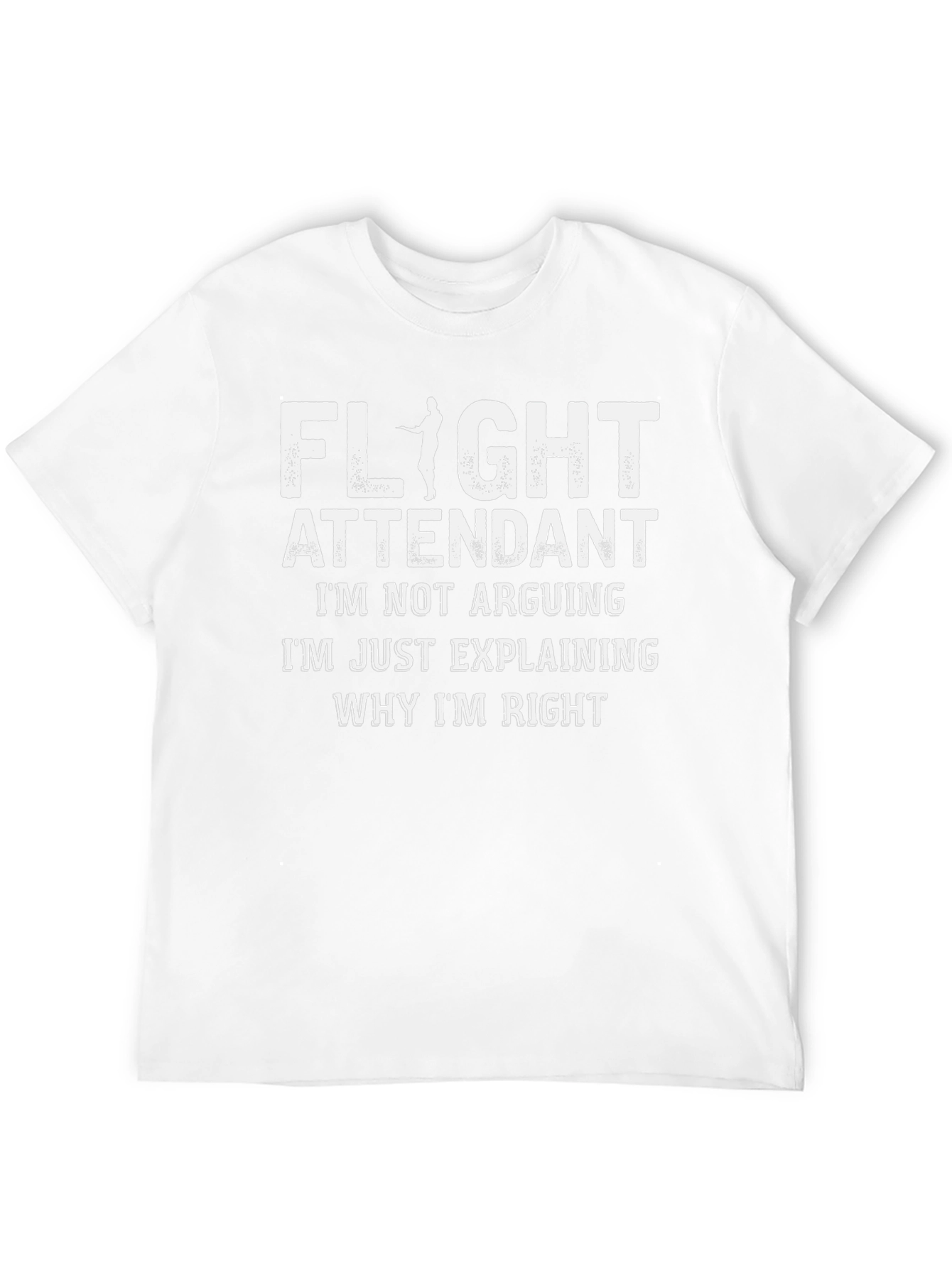 Flight Attendant Explaining Right T-Shirt