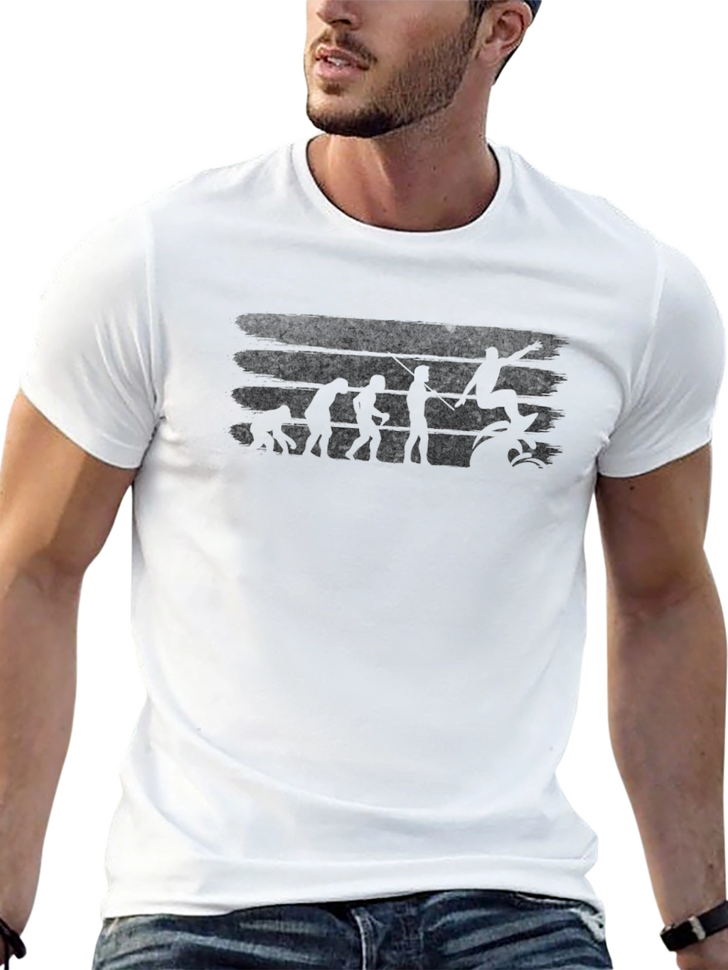 Surfer Evolution Black Graphic T-Shirt