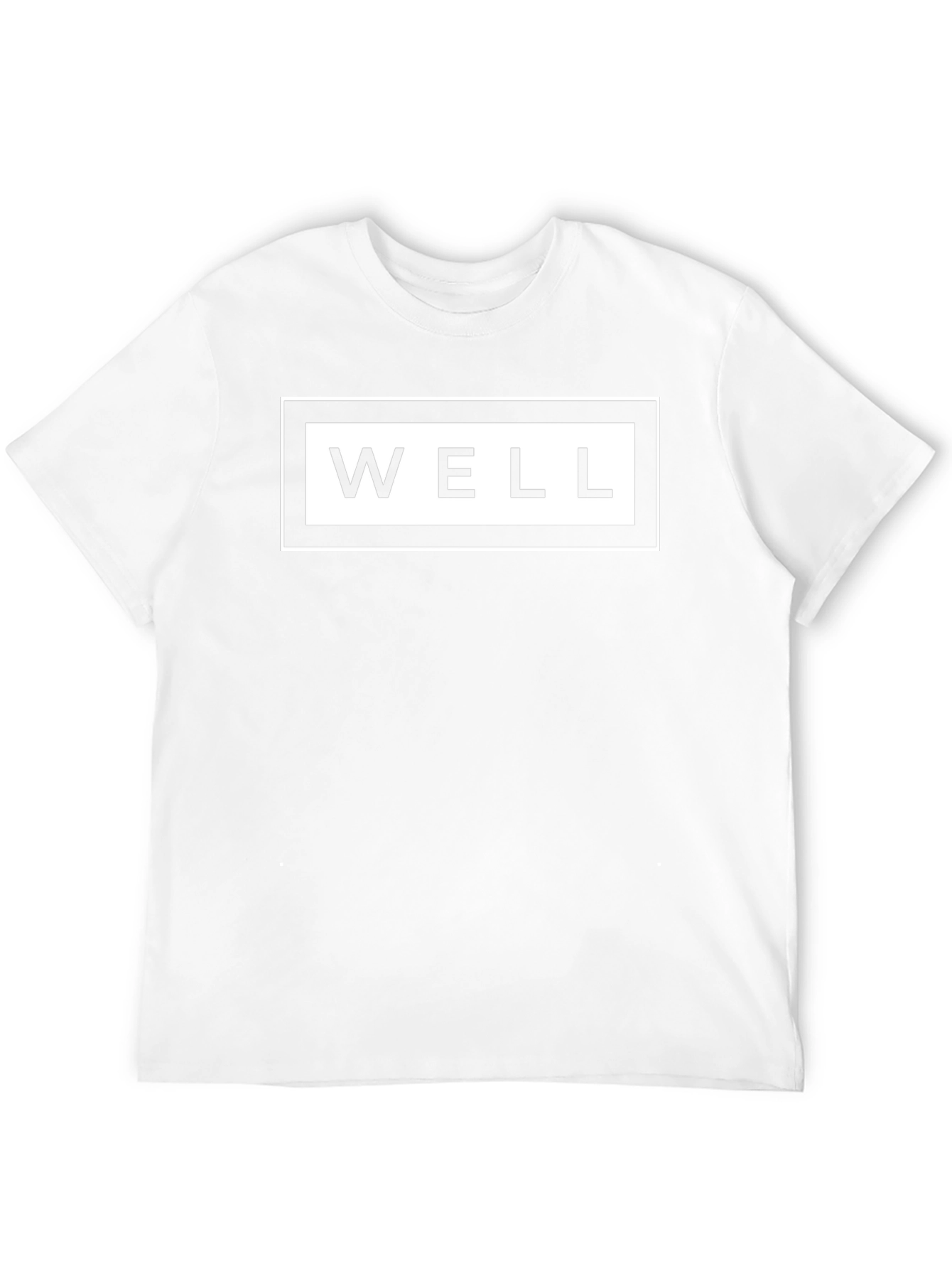 Stylish Black WELL Graphic Tee - Casual Comfort