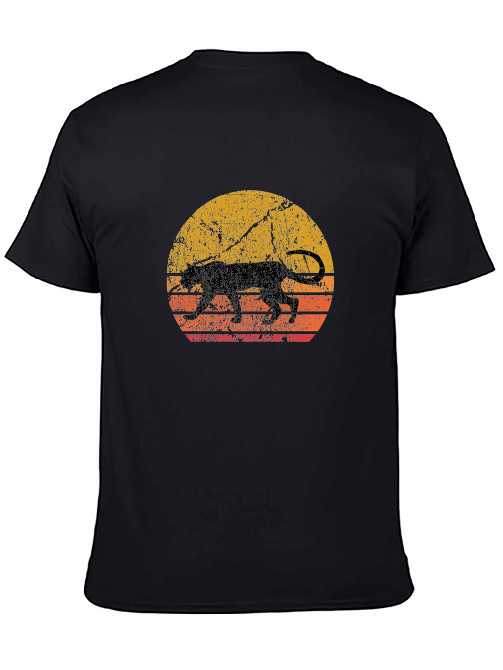 Retro Panther Sunset Graphic Tee