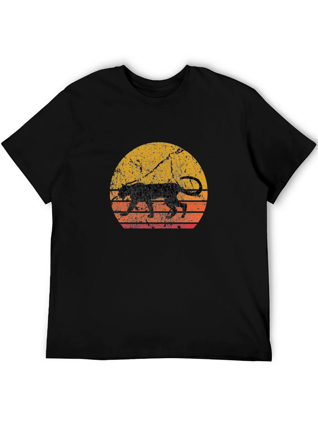 Retro Panther Sunset Graphic Tee