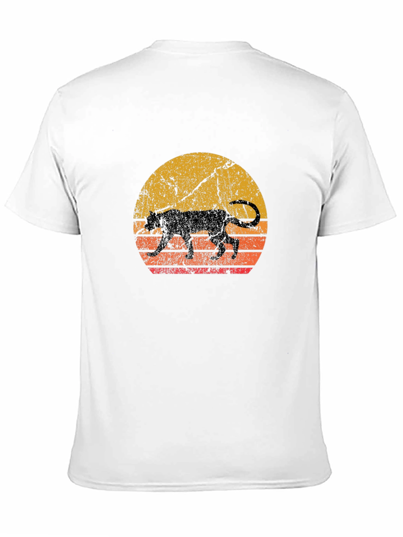 Retro Panther Sunset Graphic Tee