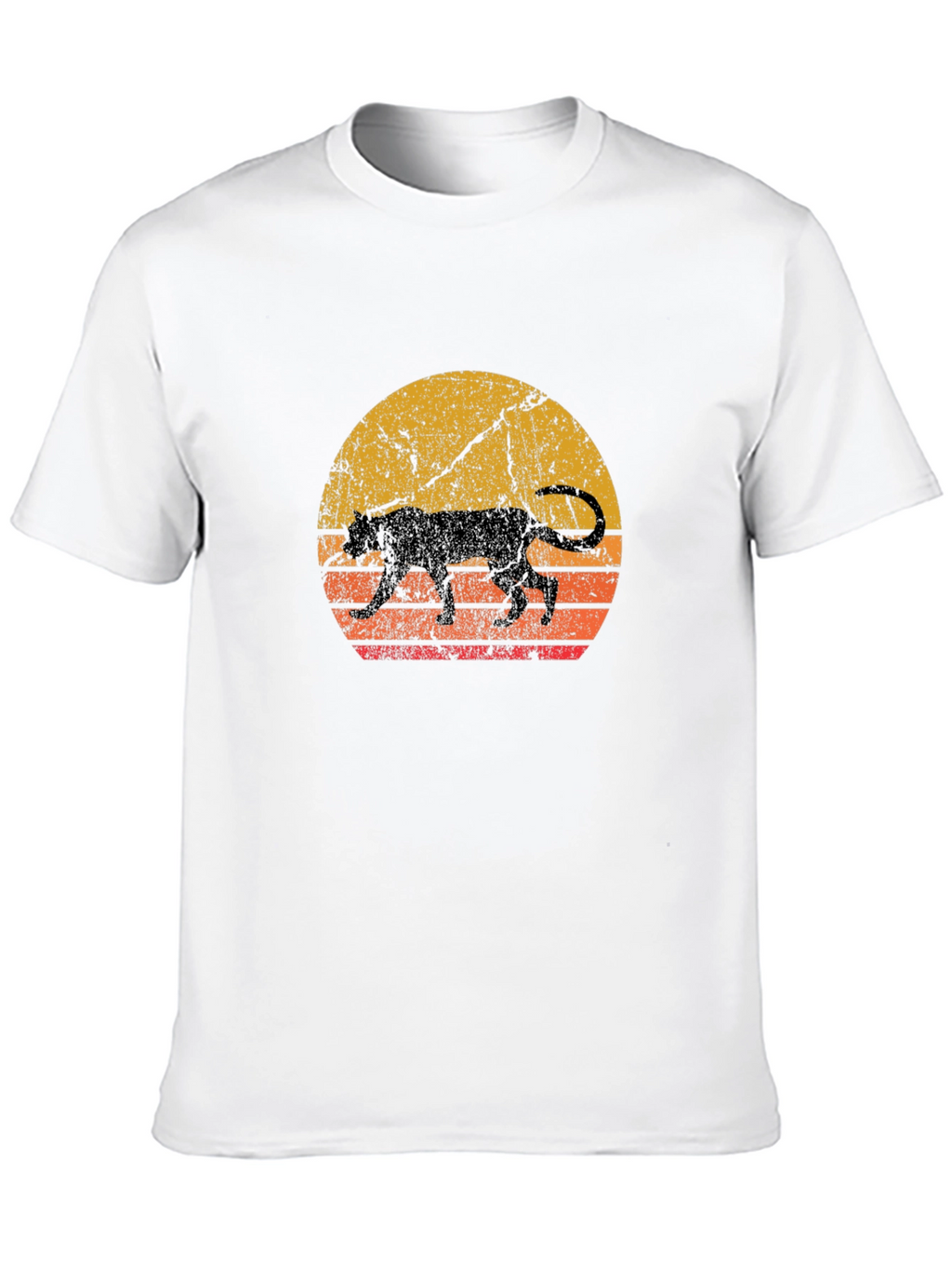 Retro Panther Sunset Graphic Tee