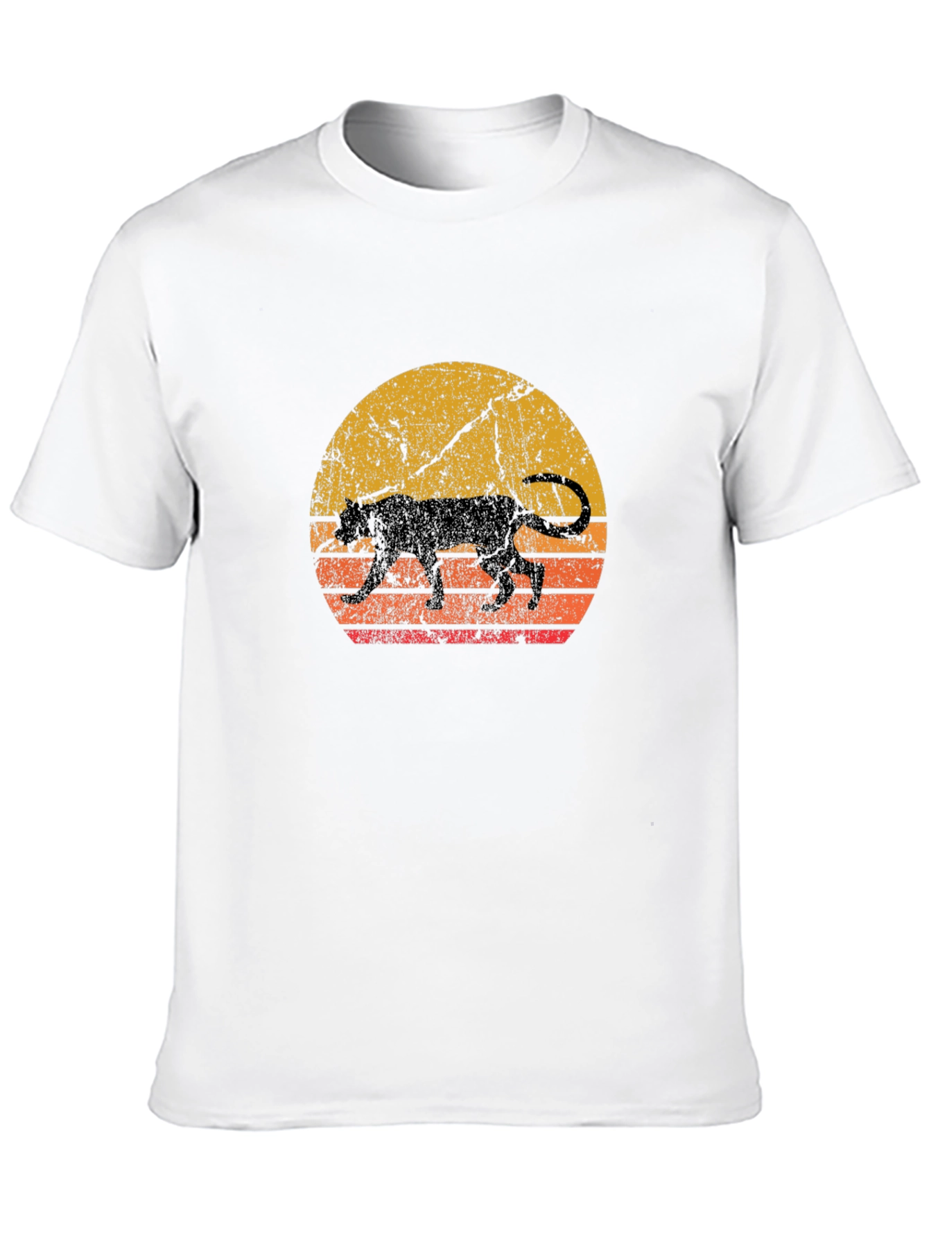 Retro Panther Sunset Graphic Tee