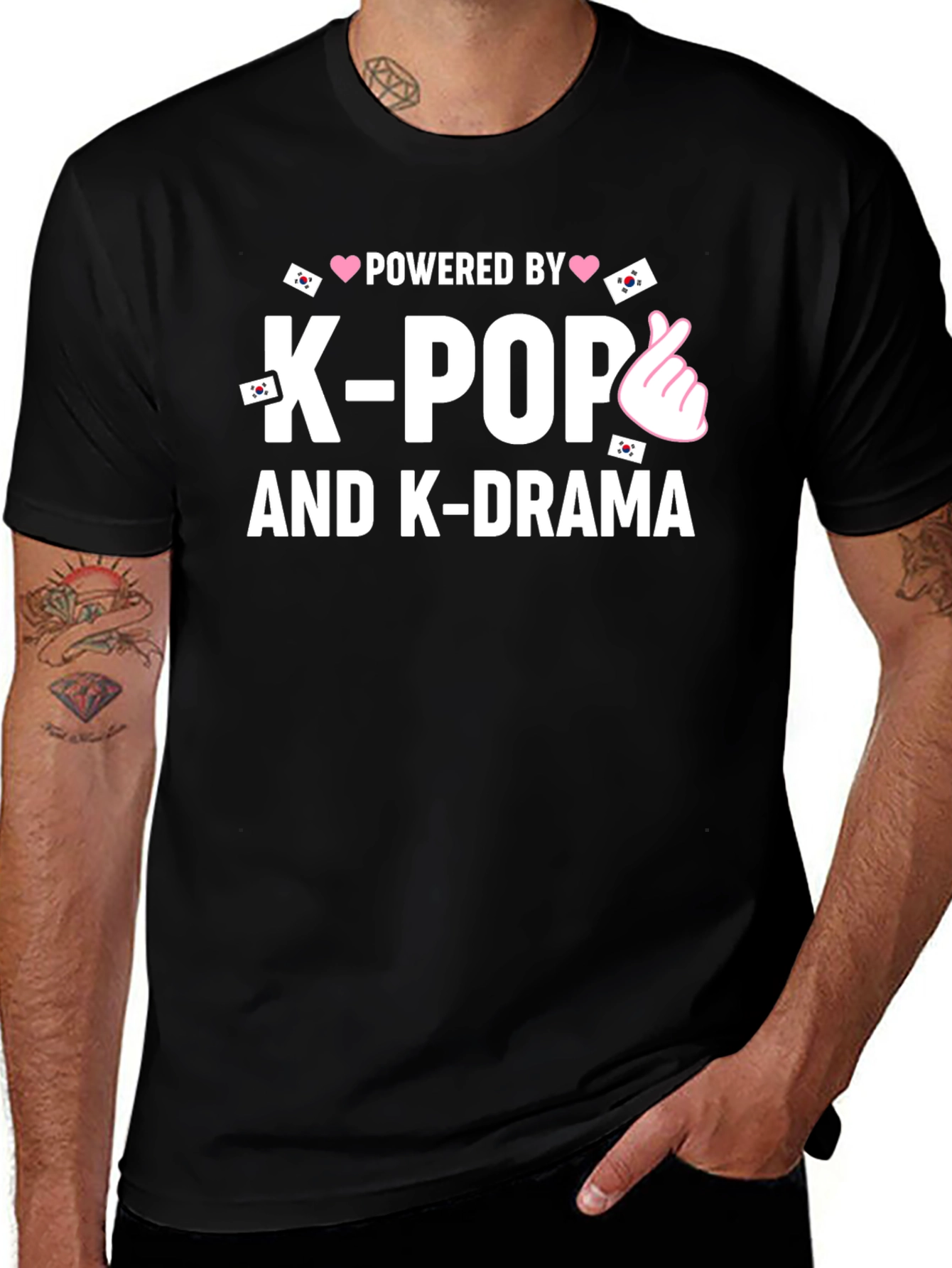 Powered by K-Pop and K-Drama T-Shirt