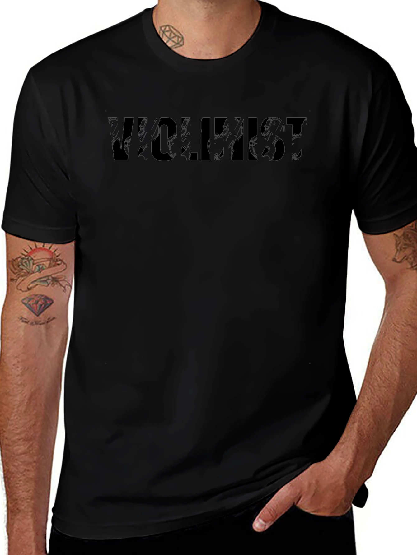 Mens Black Graphic T-Shirt - Victimist Design