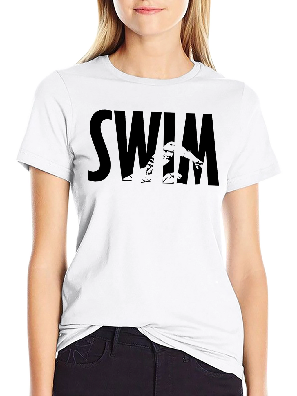 Black SWIM Graphic Tee