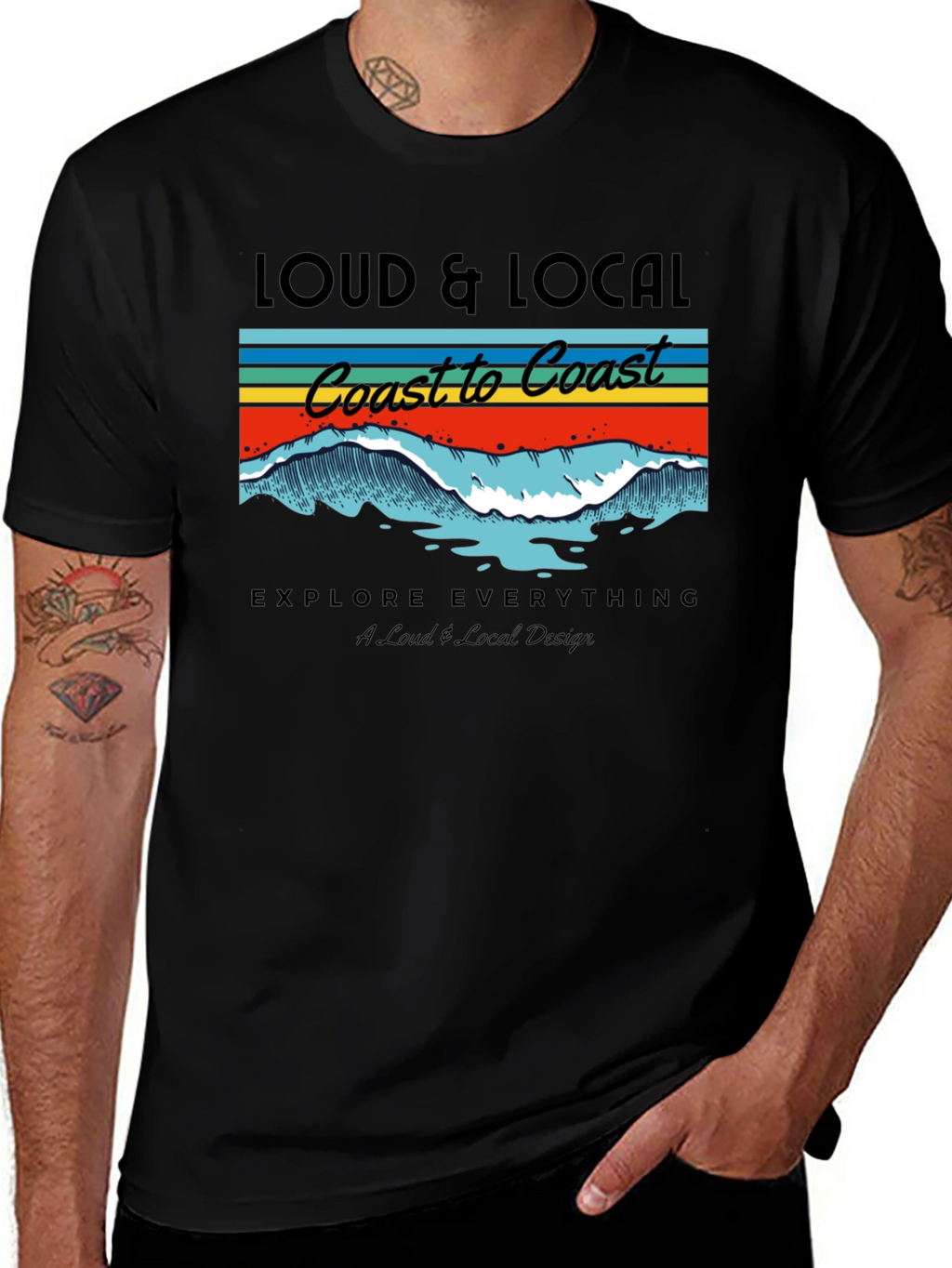Loud & Local Coast to Coast Graphic T-Shirt
