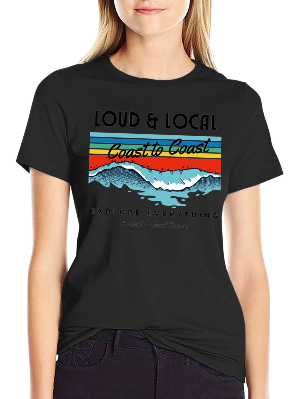 Loud & Local Coast to Coast Graphic T-Shirt