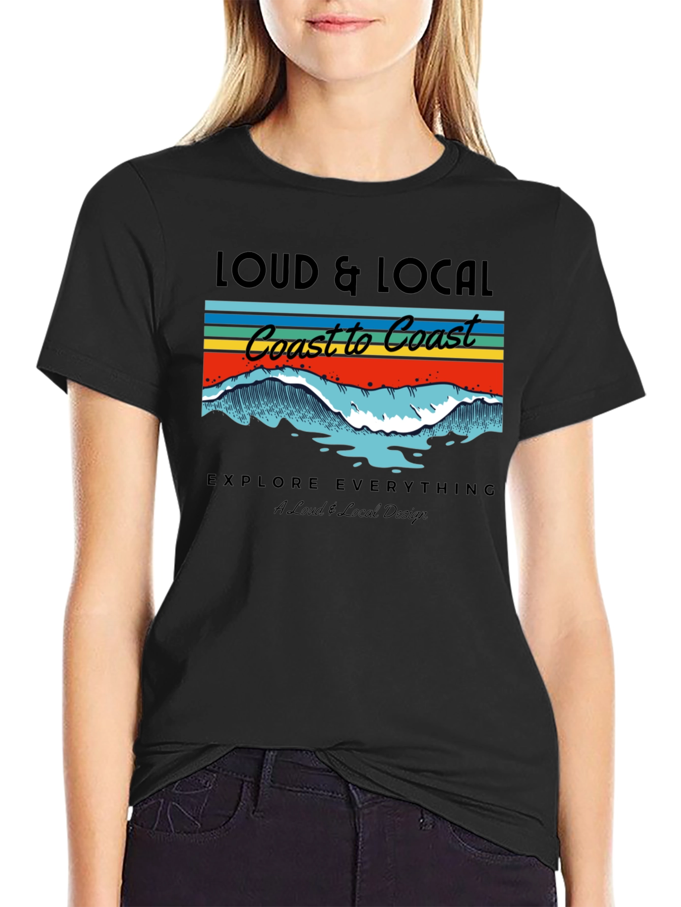 Loud & Local Coast to Coast Graphic T-Shirt