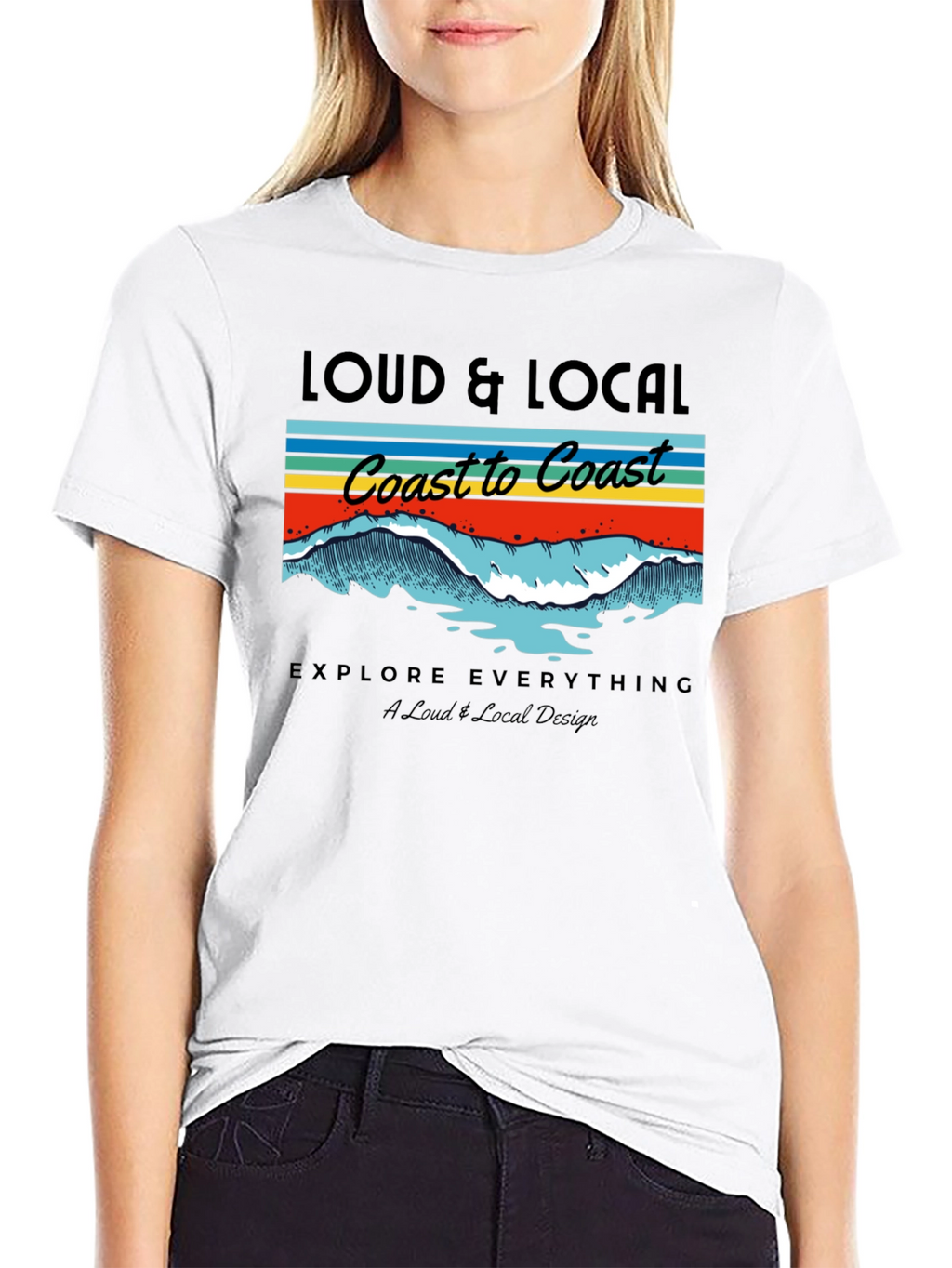 Loud & Local Coast to Coast Graphic T-Shirt