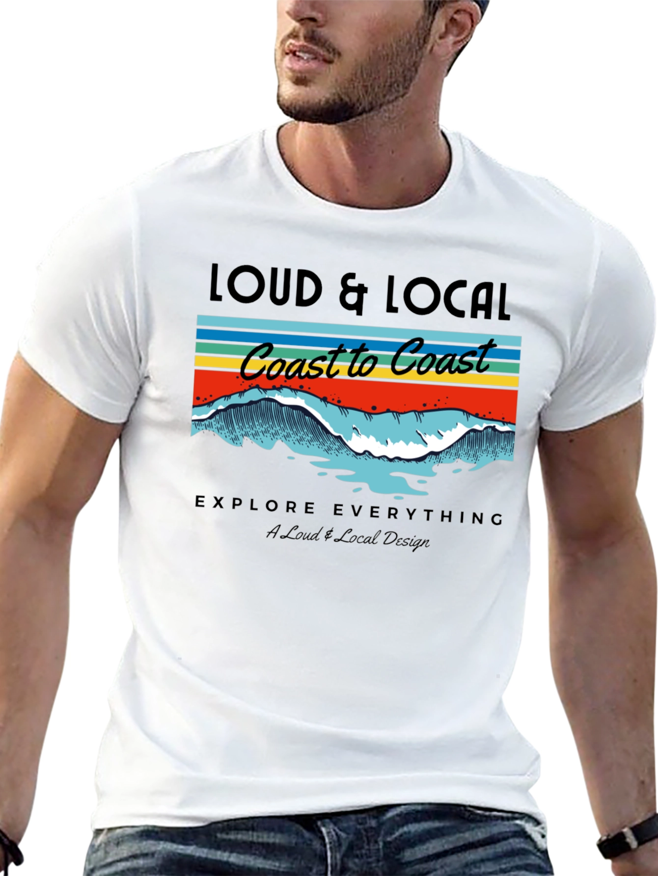Loud & Local Coast to Coast Graphic T-Shirt