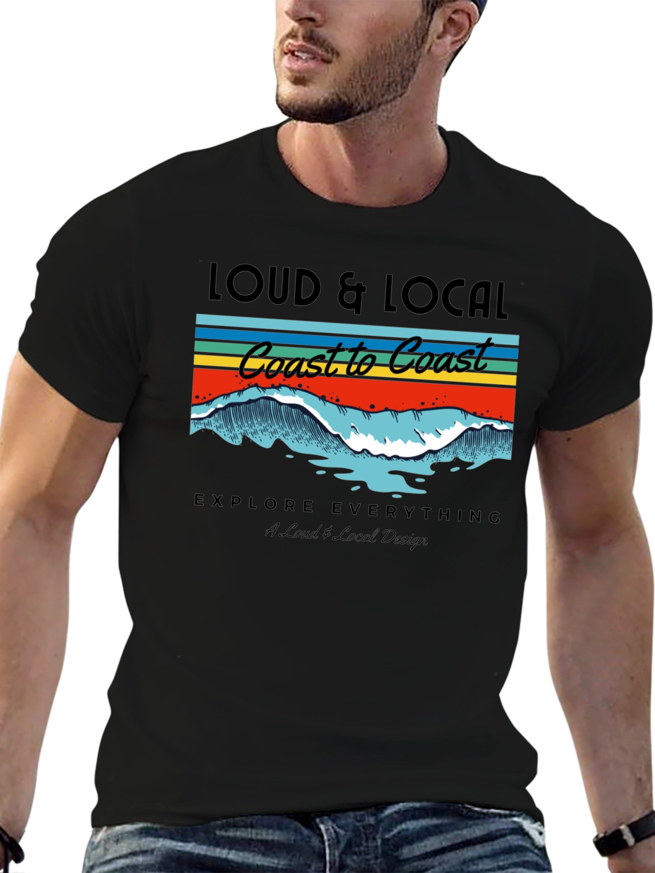 Loud & Local Coast to Coast Graphic T-Shirt