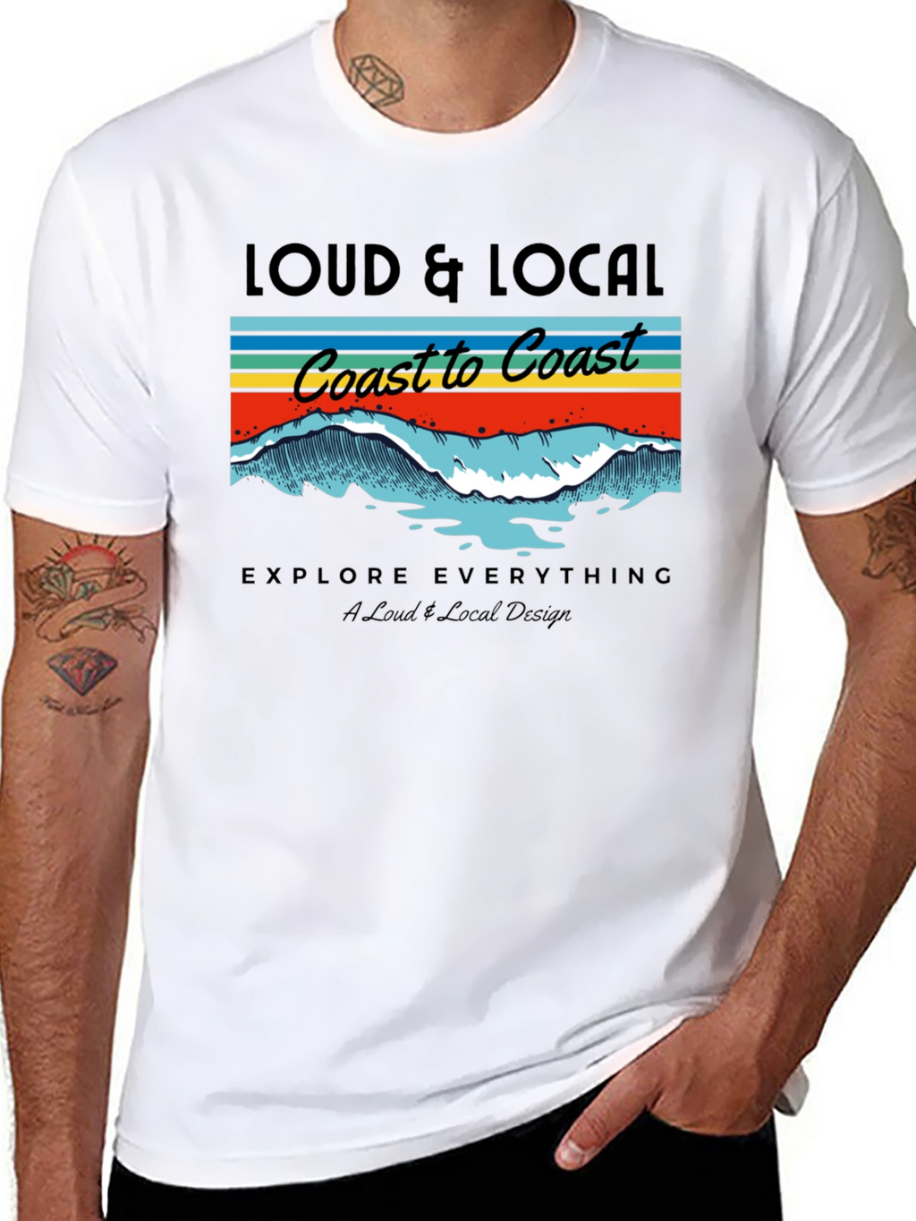 Loud & Local Coast to Coast Graphic T-Shirt
