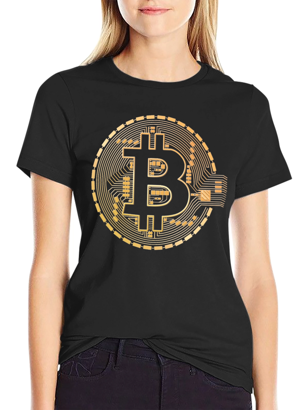 Bitcoin T-Shirt - Golden Crypto Design