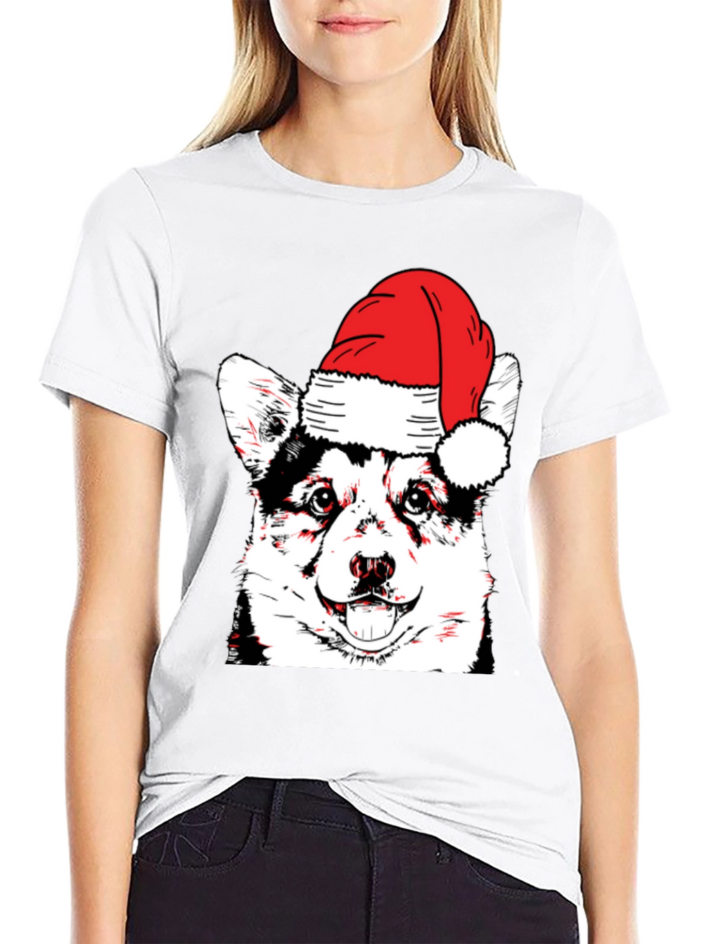 Festive Dog T-Shirt - Holiday Husky