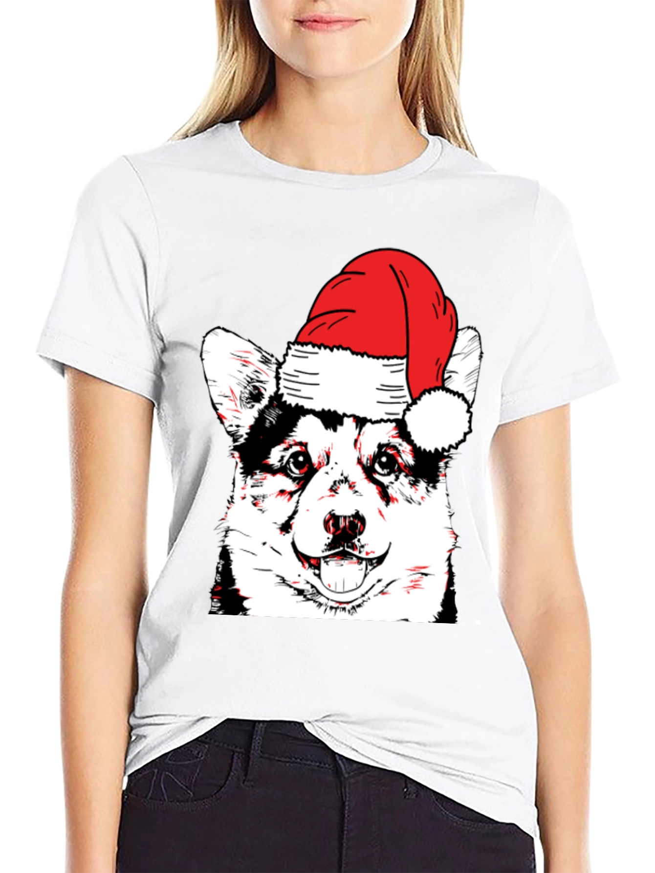 Festive Dog T-Shirt - Holiday Husky
