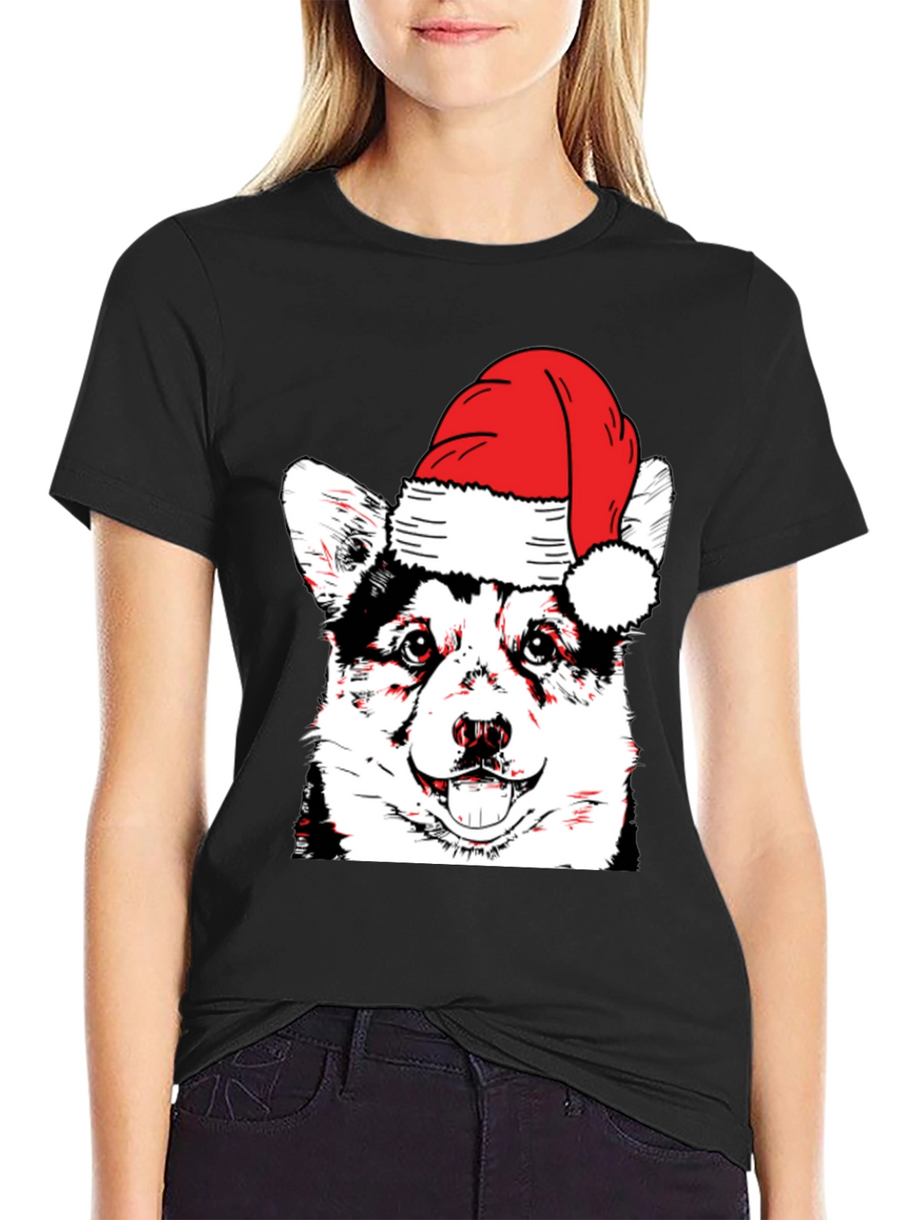 Festive Dog T-Shirt - Holiday Husky
