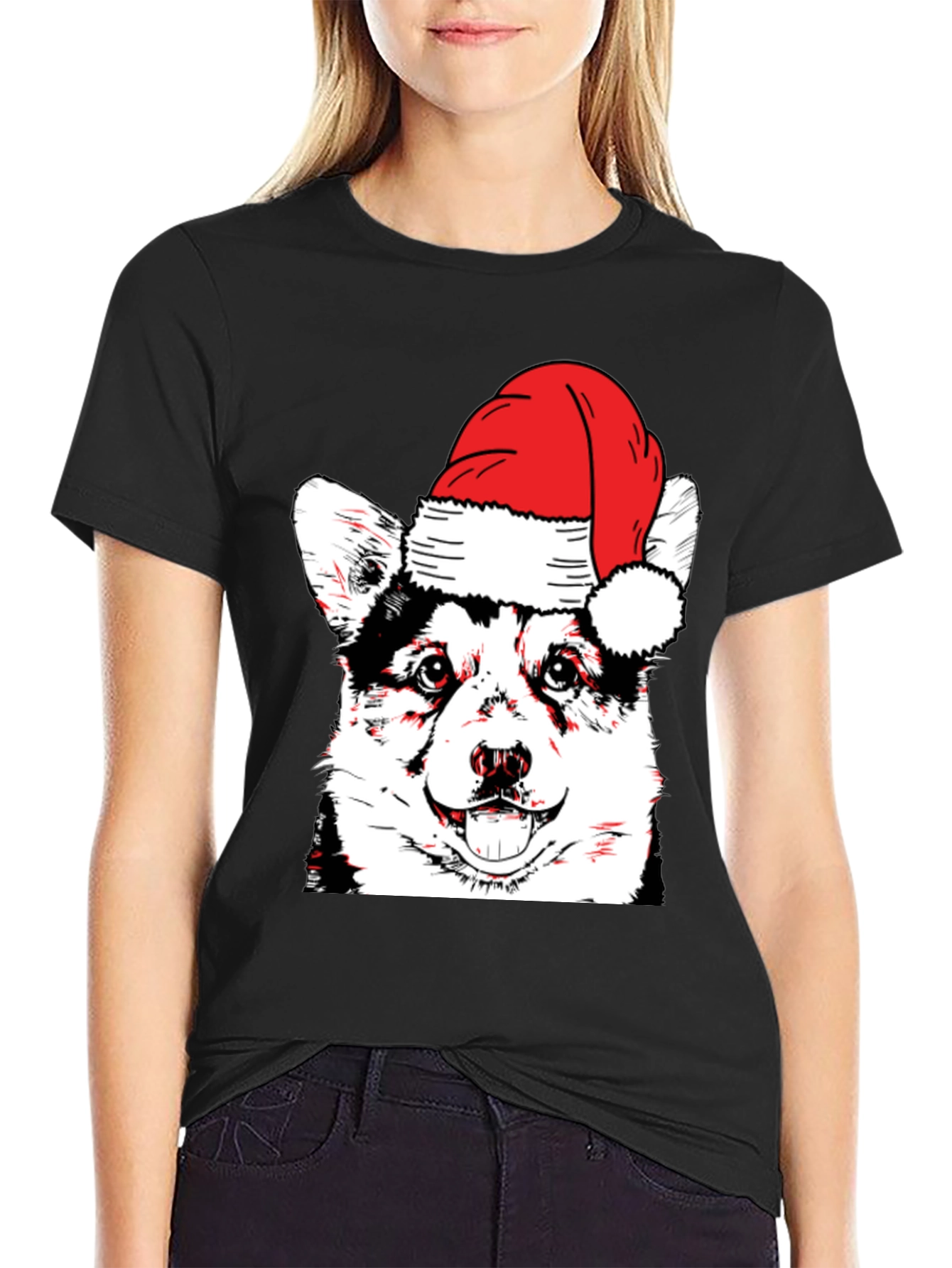 Festive Dog T-Shirt - Holiday Husky