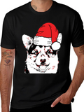 Festive Dog T-Shirt - Holiday Husky