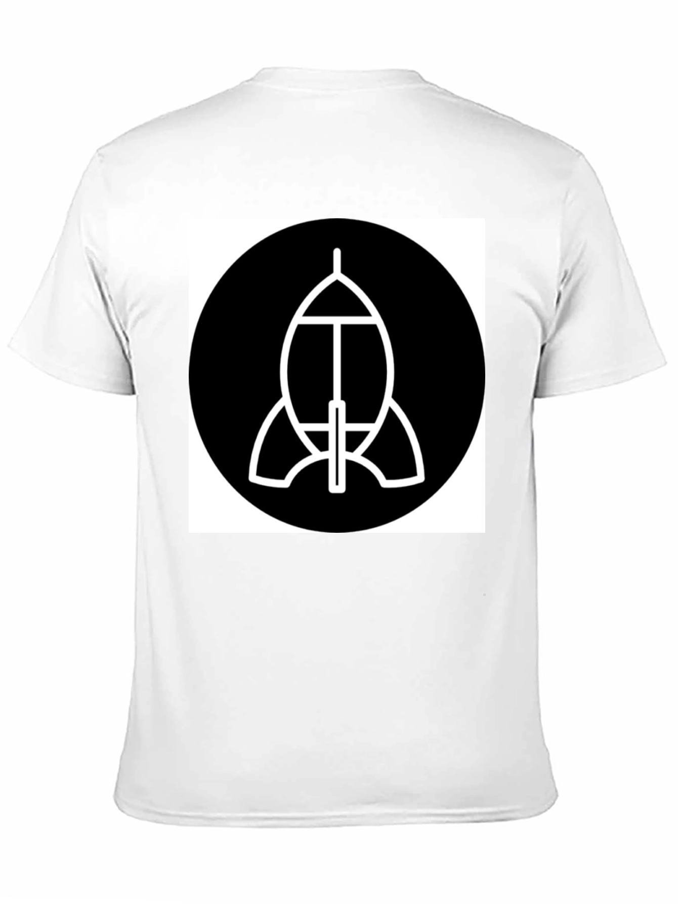 Abstract Spacecraft Graphic Black T-Shirt