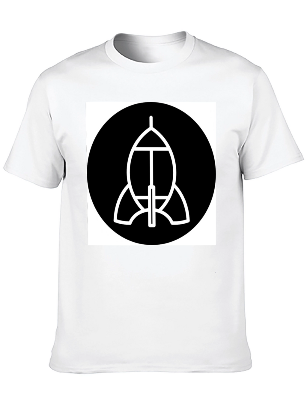 Abstract Spacecraft Graphic Black T-Shirt