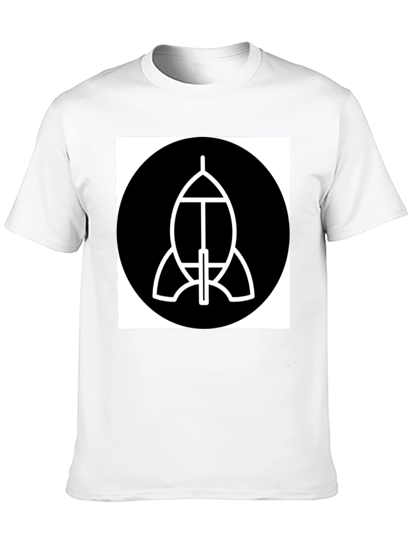 Abstract Spacecraft Graphic Black T-Shirt