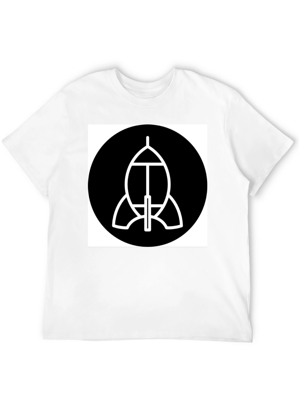 Abstract Spacecraft Graphic Black T-Shirt