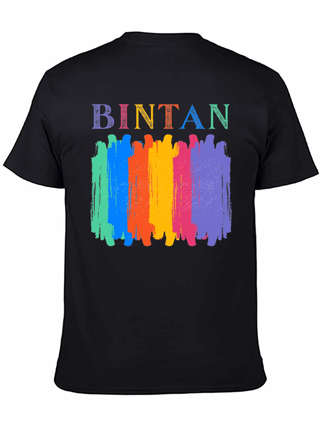 Bintan Colorful Brushstroke Graphic T-Shirt