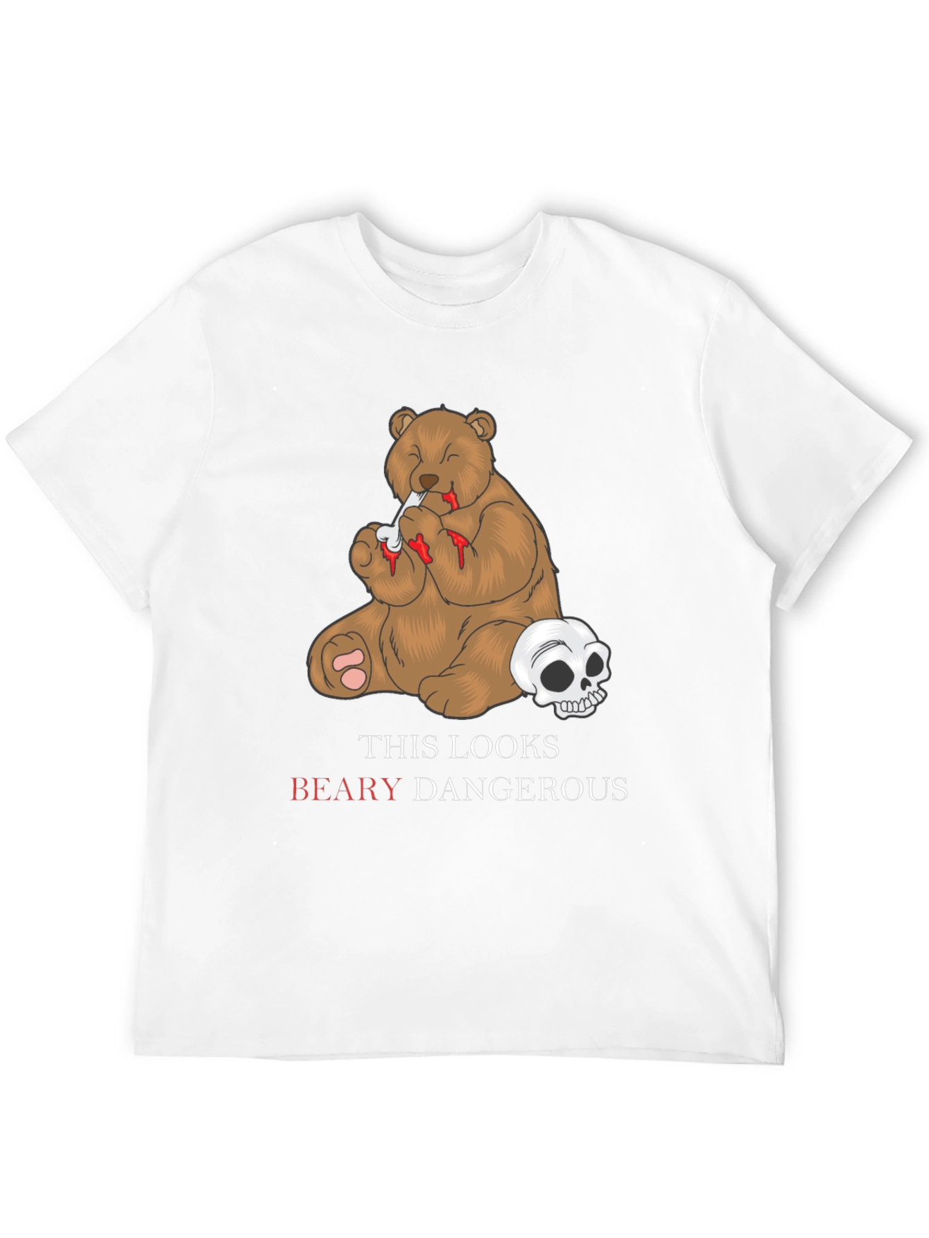 Beary Dangerous Graphic T-Shirt - Black