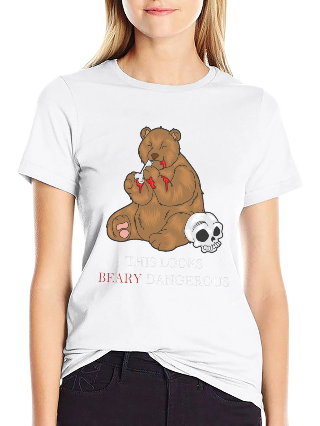 Beary Dangerous Graphic T-Shirt - Black