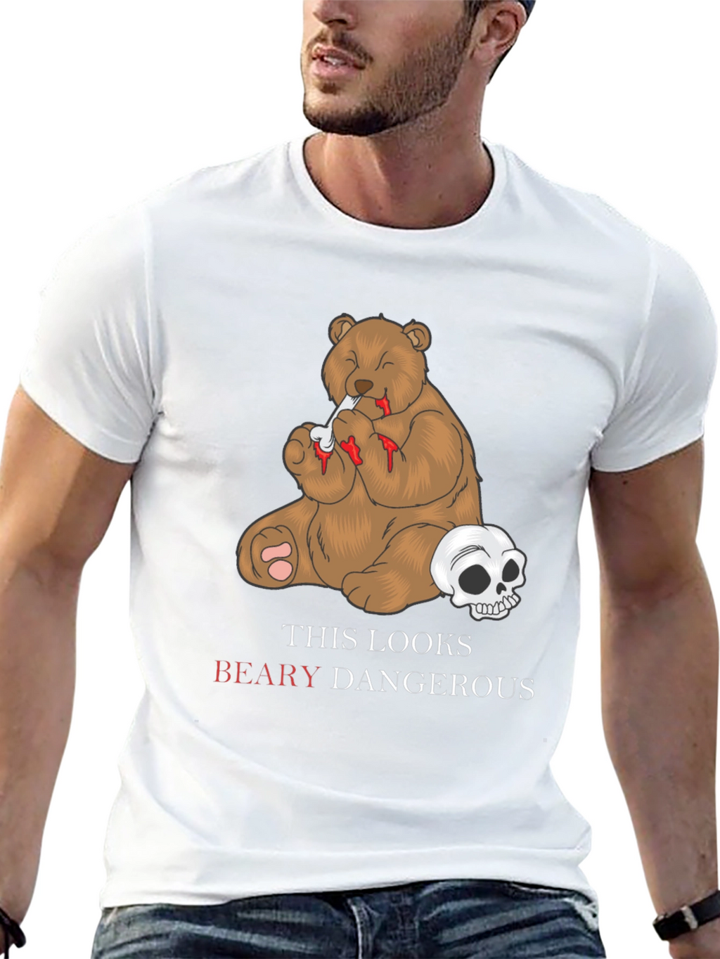 Beary Dangerous Graphic T-Shirt - Black