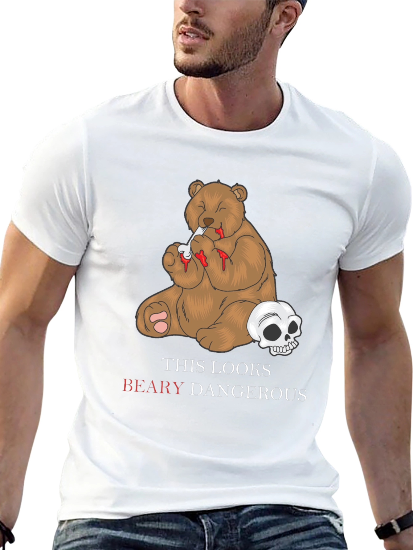 Beary Dangerous Graphic T-Shirt - Black