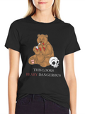 Beary Dangerous Graphic T-Shirt - Black